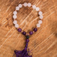 Bracciale Mala Ametista, Quarzo rosa, Pietra lavica e Rame
