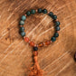 Bracciale Mala Agata Muschiata, Corniola, Pietra lavica e Rame