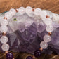 Bracciale Mala Ametista, Quarzo rosa, Pietra lavica e Rame
