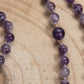 Mala in Ametista, Pietra guru Calcite gialla, Argento dorato 925, Placcato Oro 14kt