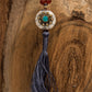 Mala Agata rossa, Howlite, Pietra Guru Perla Tibetana, Argento dorato 925