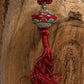 Mala in Agata rossa, Perla Tibetana e Argento 925