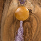 Mala in Ametista, Pietra guru Calcite gialla, Argento dorato 925, Placcato Oro 14kt