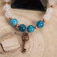 Apatite, Giada Bianca, Charm Chiave in Rame