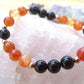 Bracciale perle 8mm corniola, onice, rame