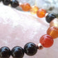 Bracciale perle 8mm corniola, onice, rame