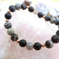 Bracciale perle 8mm diaspro zebrato, onice, agata grigia, rame