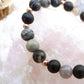 Bracciale perle 8mm diaspro zebrato, onice, agata grigia, rame