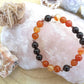 Bracciale perle 8mm corniola, onice, rame