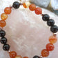 Bracciale perle 8mm corniola, onice, rame
