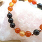 Bracciale perle 8mm corniola, onice, rame