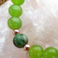 Bracciale perle 8mm avventurina, giada africana, rame