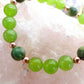 Bracciale perle 8mm avventurina, giada africana, rame