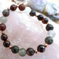 Bracciale perle 8mm occhio di bue, eliotropio, rame