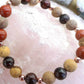 Bracciale perle 8mm diaspro rosso, occhio di bue, diaspro paesaggio, rame