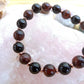 Bracciale perle 8mm occhio di bue, onice, rame