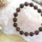 Bracciale perle 8mm occhio di bue, onice, rame