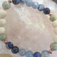 Bracciale perle 8mm sodalite, diaspro bianco, diaspro imperiale, acquamarina, rame
