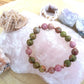 Bracciale perle 8mm rodonite, unakite, rame