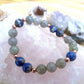 Bracciale perle 8mm lapislazzuli, labradorite, rame