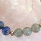 Bracciale perle 8mm lapislazzuli, labradorite, rame