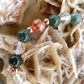 Bracciale perle 8mm quarzo ematoide, agata muschiata, quarzo ialino, rame
