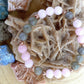 Bracciale perle 8mm kunzite, labradorite, rame