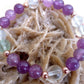 Bracciale perle 8mm fluorite, ametista, rame