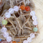 Bracciale perle 8mm quarzo rosa, corniola, giada, rame