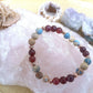 Bracciale perle 6mm granato almandino, diaspro imperiale, rame