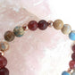 Bracciale perle 6mm granato almandino, diaspro imperiale, rame