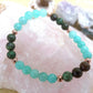 Bracciale perle 6mm amazzonite, giada africana, rame