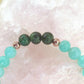 Bracciale perle 6mm amazzonite, giada africana, rame