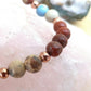 Bracciale perle 6mm diaspro imperiale, diaspro rosso, rame