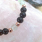 Bracciale perle 6mm onice, fluorite, rame