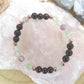 Bracciale perle 6mm onice, fluorite, rame
