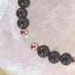 Bracciale perle 6mm onice, fluorite, rame