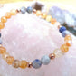 Bracciale perle 6mm corniola, sodalite, rame