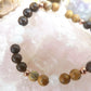 Bracciale perle 6mm bronzite, agata bianca, diaspro paesaggio, rame