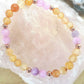 Bracciale perle 6mm corniola, kunzite, rame
