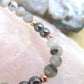 Bracciale perle 6mm ematite, labradorite, rame