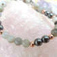 Bracciale perle 6mm ematite, labradorite, rame