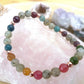 Bracciale perle 6mm tormalina naturale, labradorite, rame