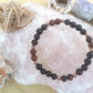 Bracciale perle 6mm ossidiana mogano, onice, rame