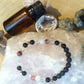 Quarzo ematoide, onice, lava, argento dorato 925