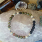 Unakite, diaspro bianco, lava, argento 925