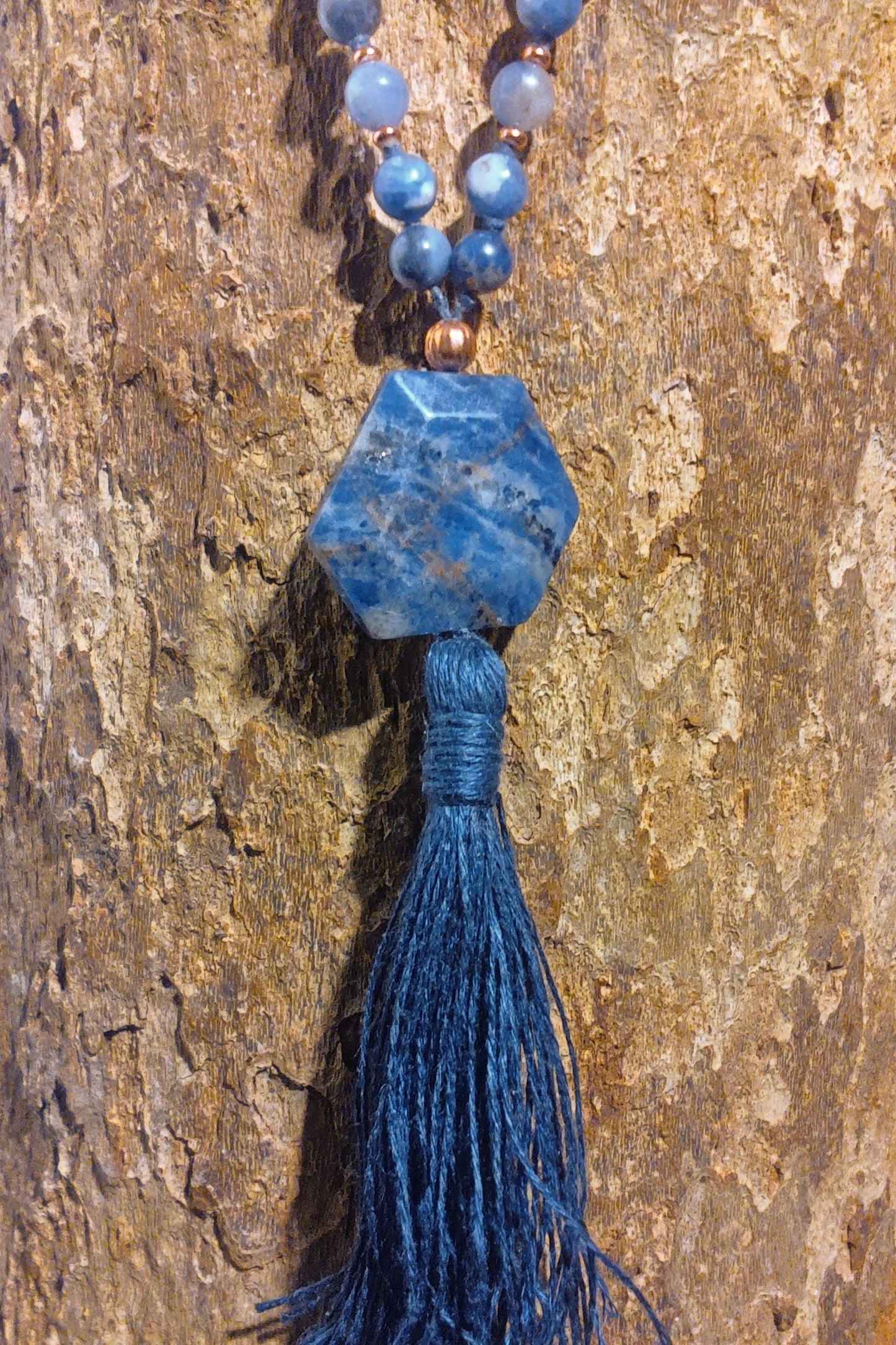 Mala in Sodalite, Pietra Guru Sodalite, Rame