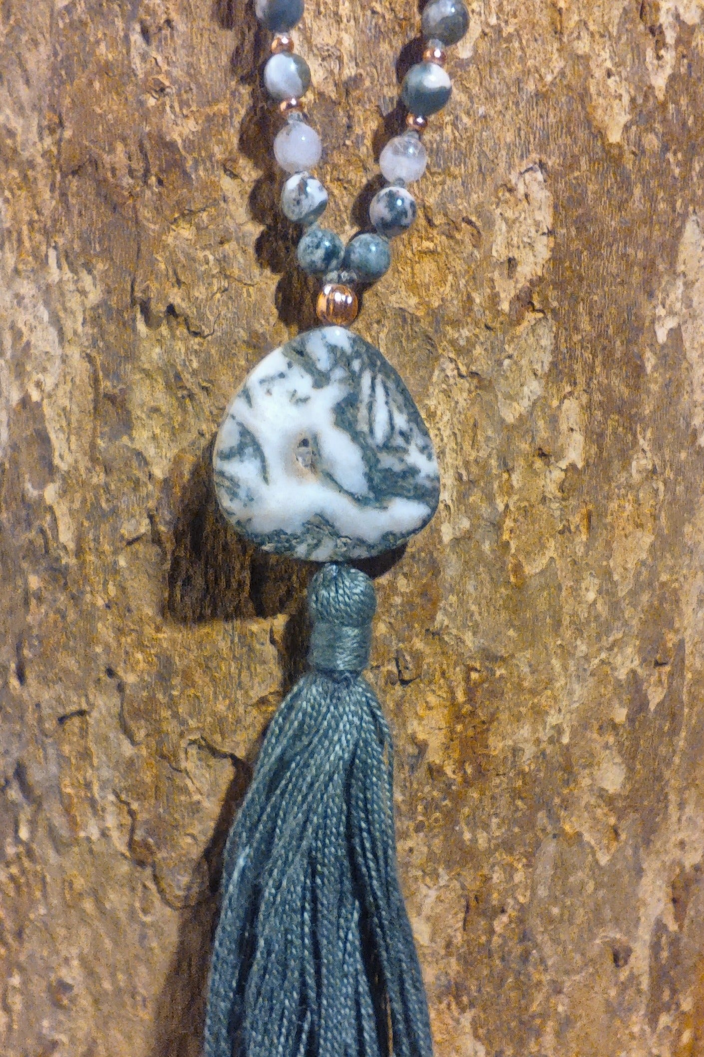Mala in Agata albero, Pietra guru Agata albero, Rame