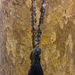 Mala 108 perle di Cordierite, Onice, Labradorite, Pietra Guru Lepidolite, rame