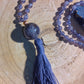 Mala da meditazione in Ametista 108 perle, Perla Guru in ametista